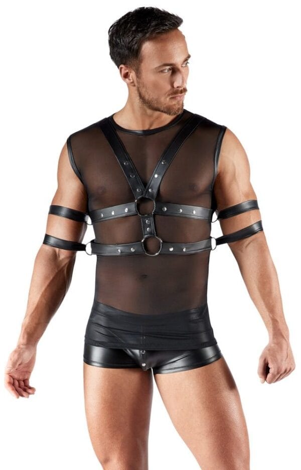 Svenjoyment Sleeveless Shirt & Chest Harness Set 2161885 Black - M